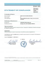 GMDSS CLASS A CERTIFICATE FROM DNV GL (see www.poseidon.no; Poseidon Simulation AS)